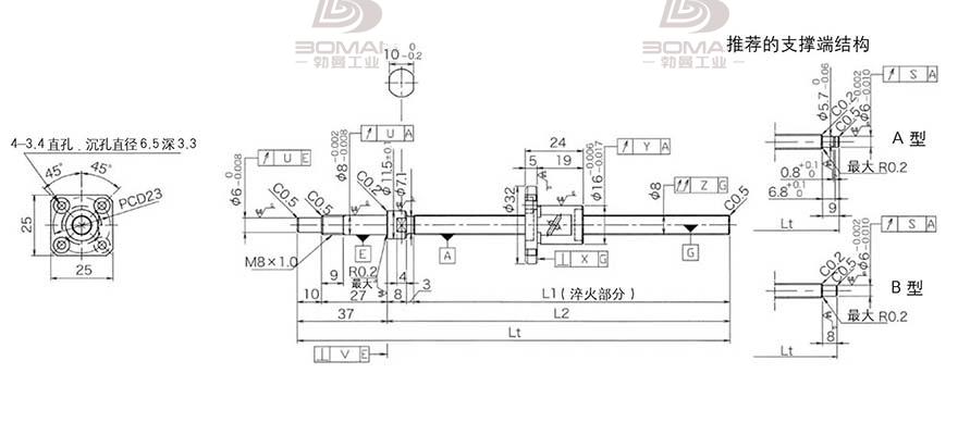KURODA GP081FDS-AAFR-0170B-C3S 黑田精工和thk丝杆比较