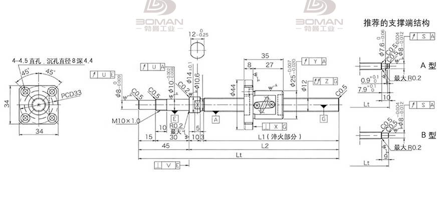 KURODA GP1202DS-AAPR-0400B-C3F 黑田精工丝杆怎么保养