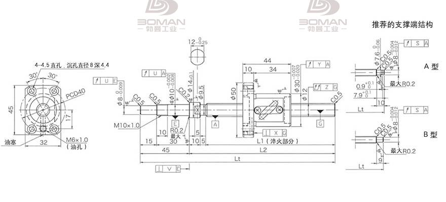 KURODA GP1205DS-BALR-0450B-C3F hcnc黑田精工丝杆厦门代理