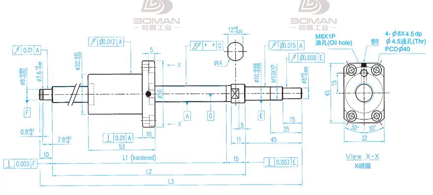 TBI XSVR01210B1DGC5-280-P1 tbi滚珠丝杆丝杆里的钢珠规格
