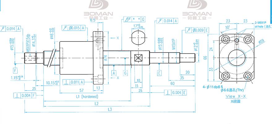 TBI XSVR02010B1DGC5-799-P1 tbi丝杆规格尺寸