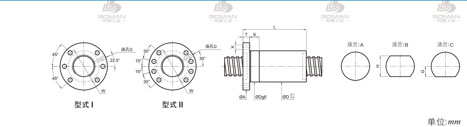 PMI FSDC2512-4 PMI转造级滚珠丝杠型号说明